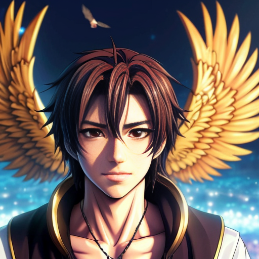 сделай патриарха Кирилла с нимбом и крыльями в реалистичном стиле