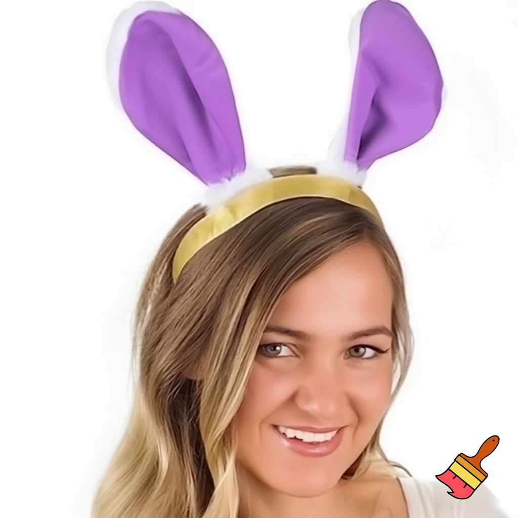 Easter top hat headband Easter bunny headband, purple and white with gold Easter top hat headband