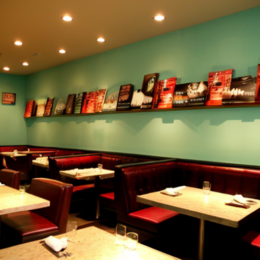 wall of a restuarant