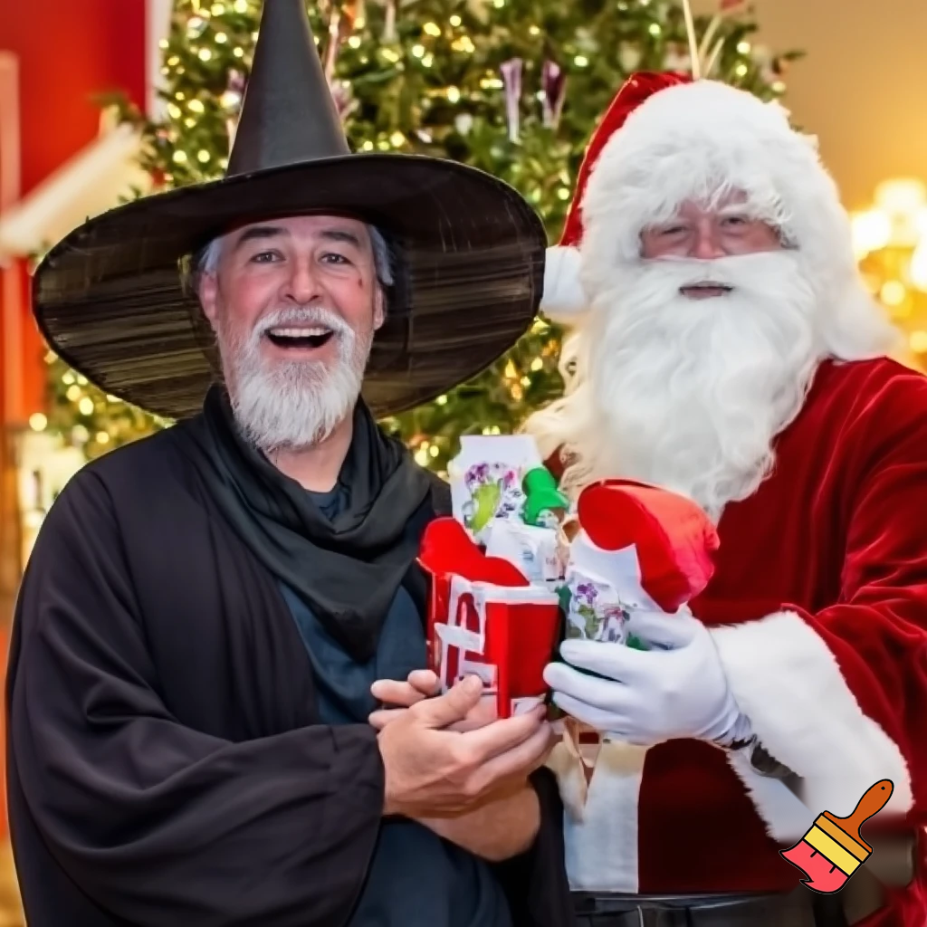 A wizard hat Christmas hat Santa Claus hat