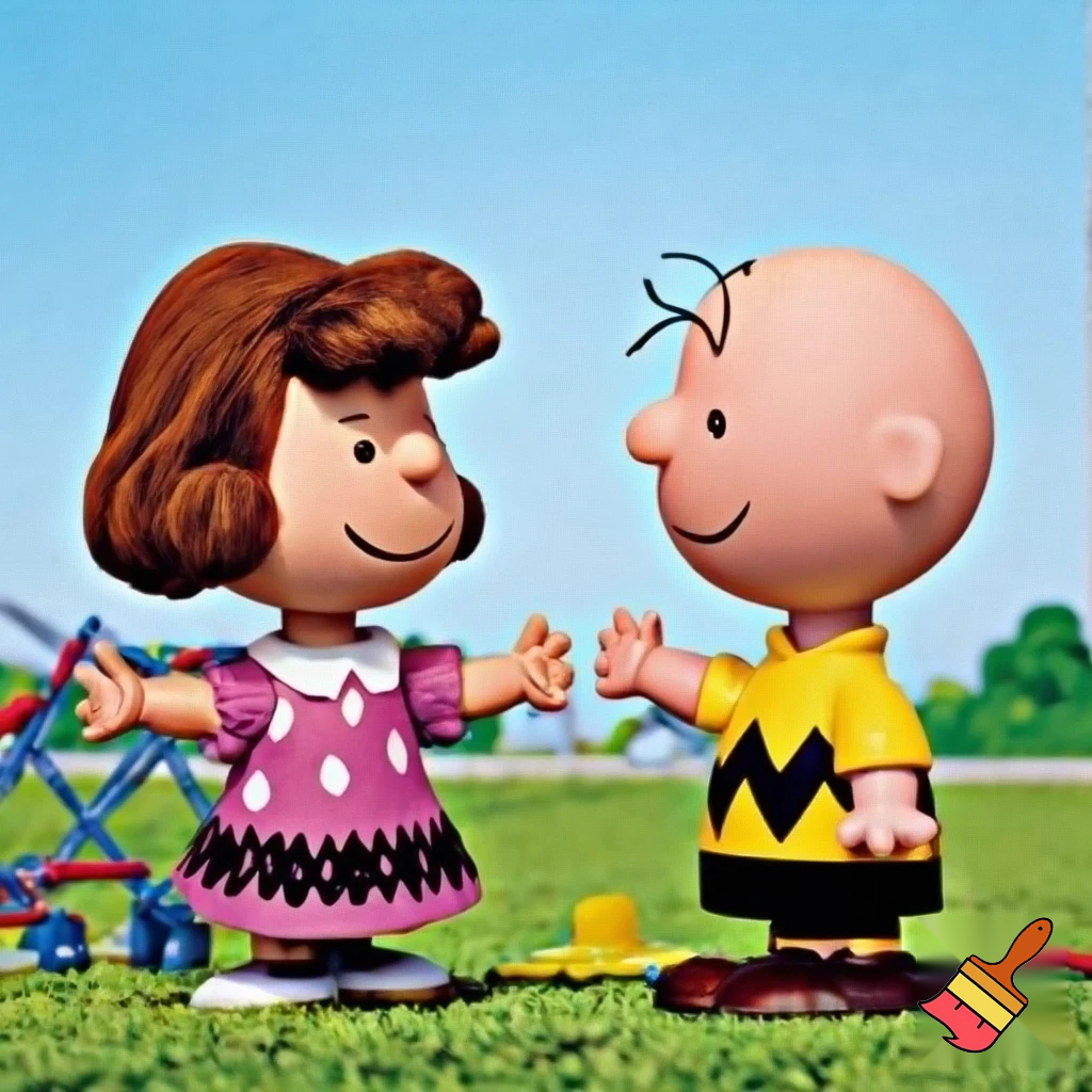 Charlie Brown with Peppermint Patty. They are in the playground and Charlie Brown is fucking Peppermint Patty.