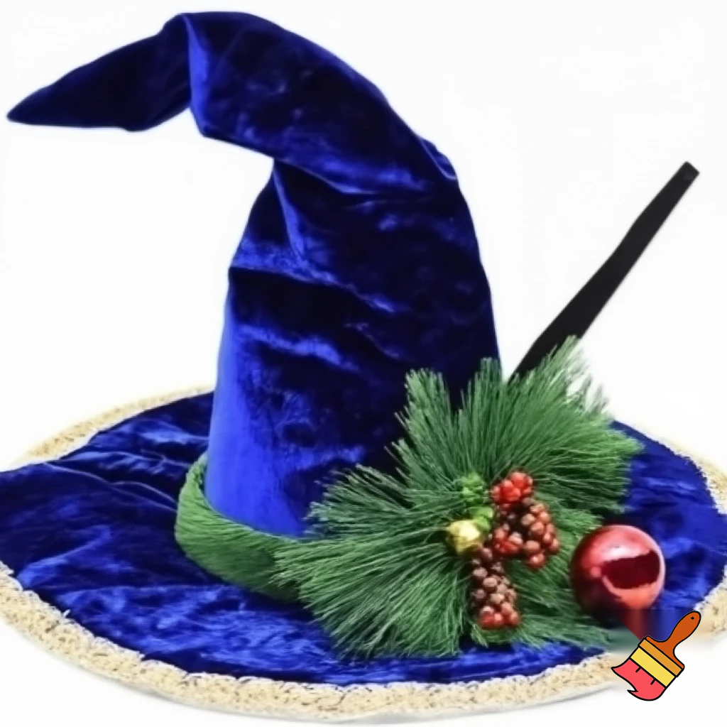 Christmas wizard hat read velvet