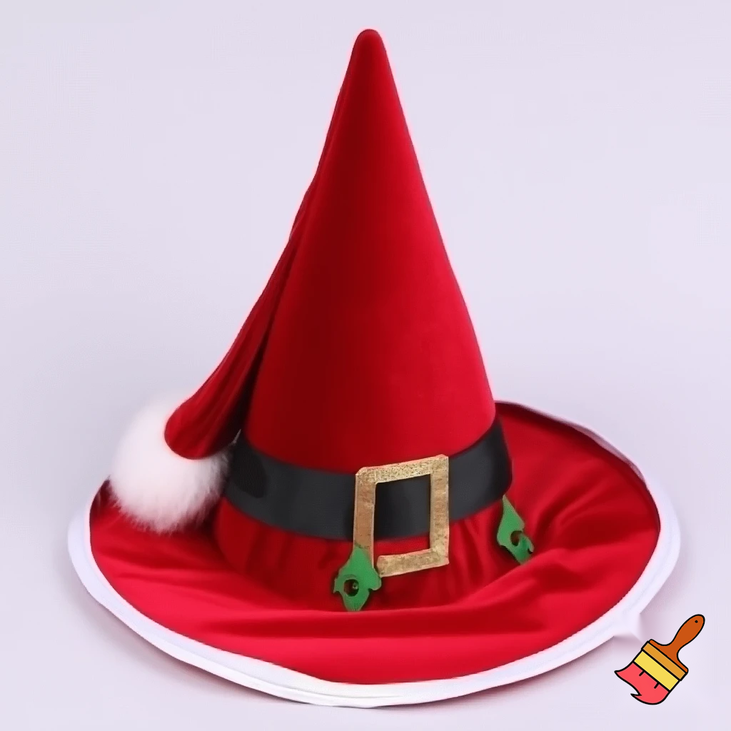 Christmas wizard hat velvet and fabric Santa Claus hat