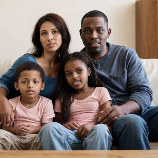 family of five without a wife black family