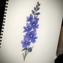 july birth flower tattoo