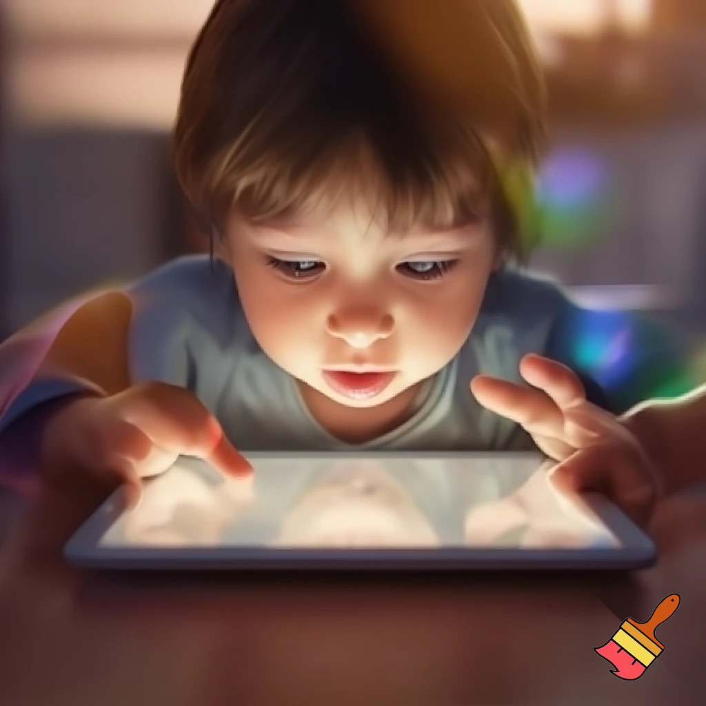 Kid with ipad