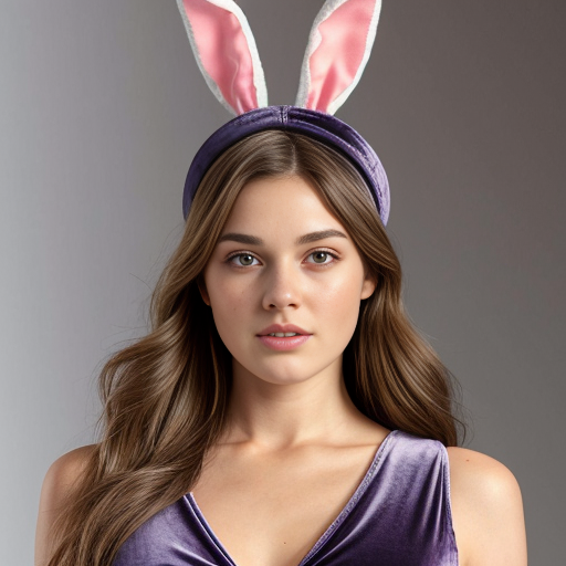 Easter bunny top hat headband Lala colour purple velvet top hat headband top hat