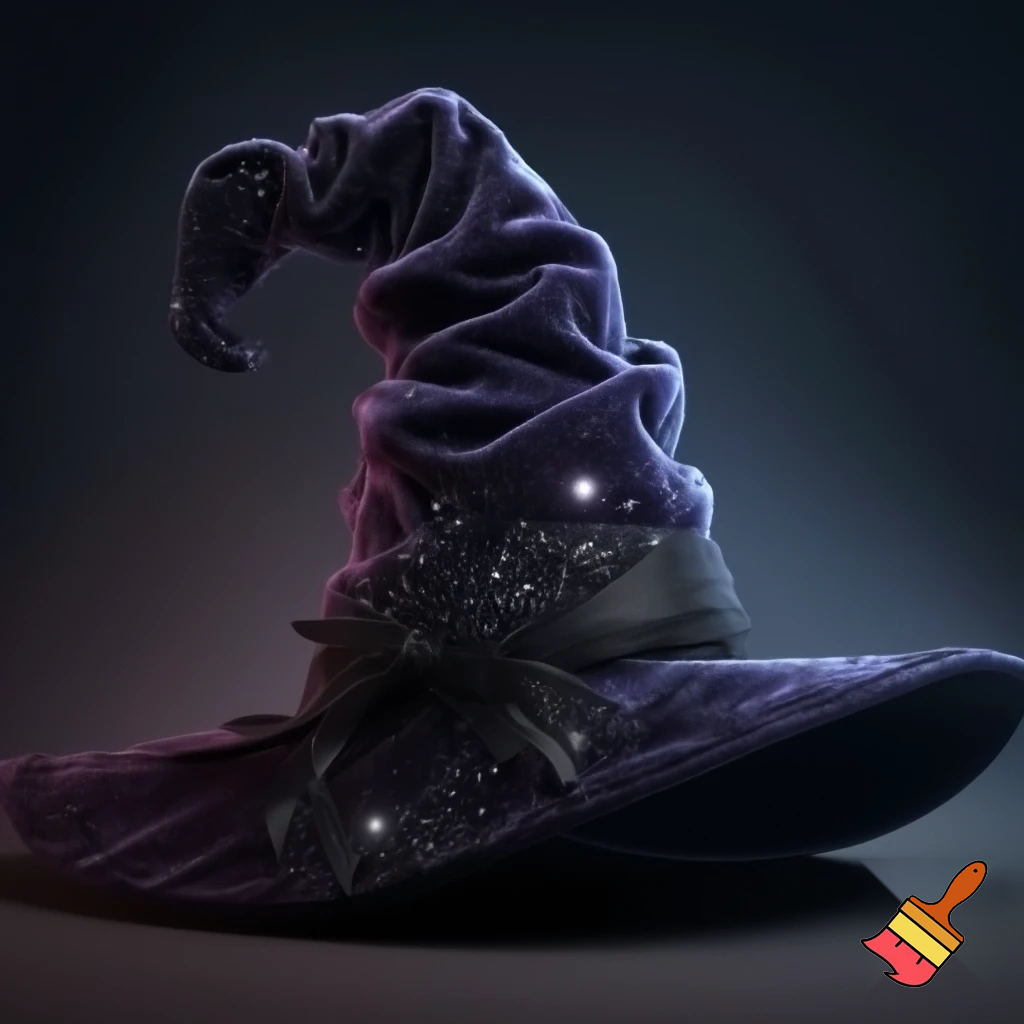 Velvet witches hat, witches hat, dark velvet witches hat and black glitter a fabric and velvet