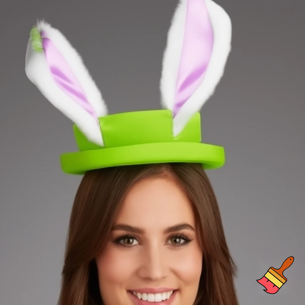 Easter bunny castle mascot top hat costume Easter bunny ears bunny head hat top hat