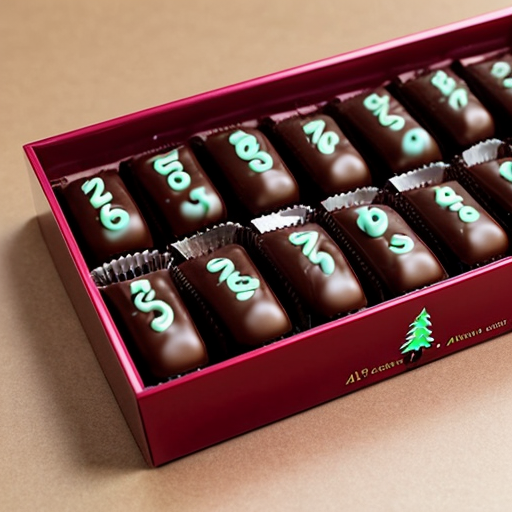 Chocolate advent calendar Numbers in the box a Christmas one hope the lead out