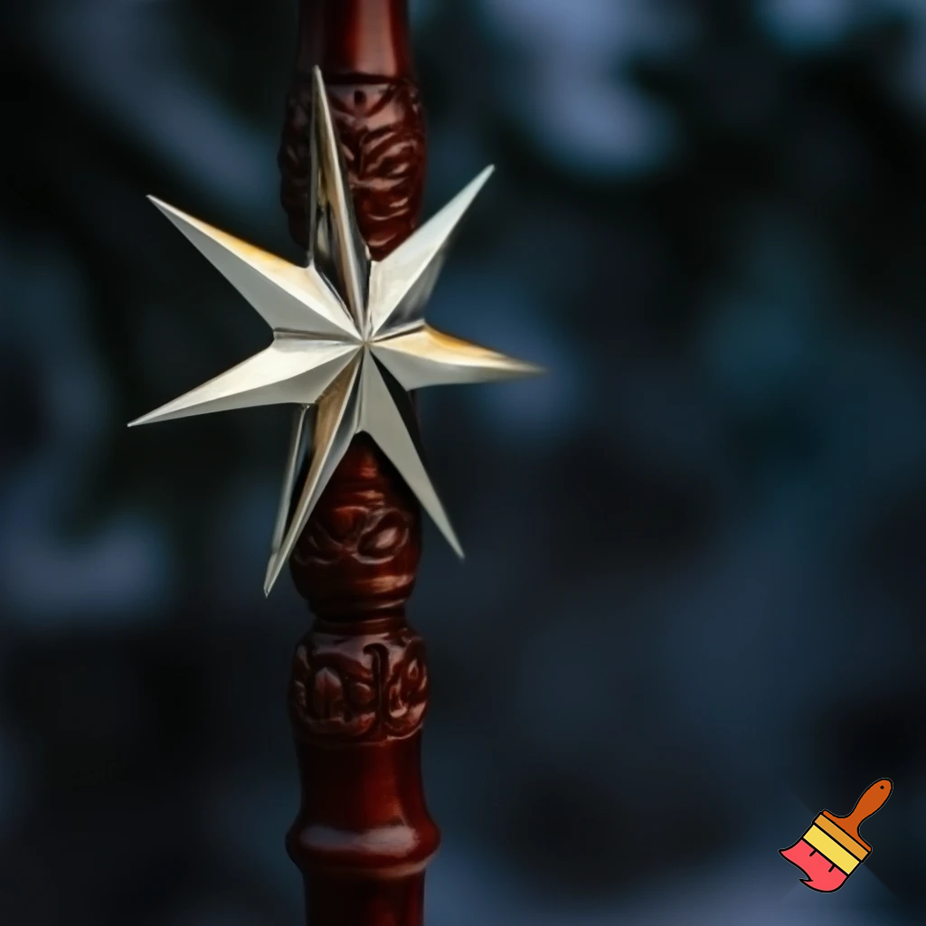 Russian Santa Claus walking stick with a star Santa Claus the real Santa Claus