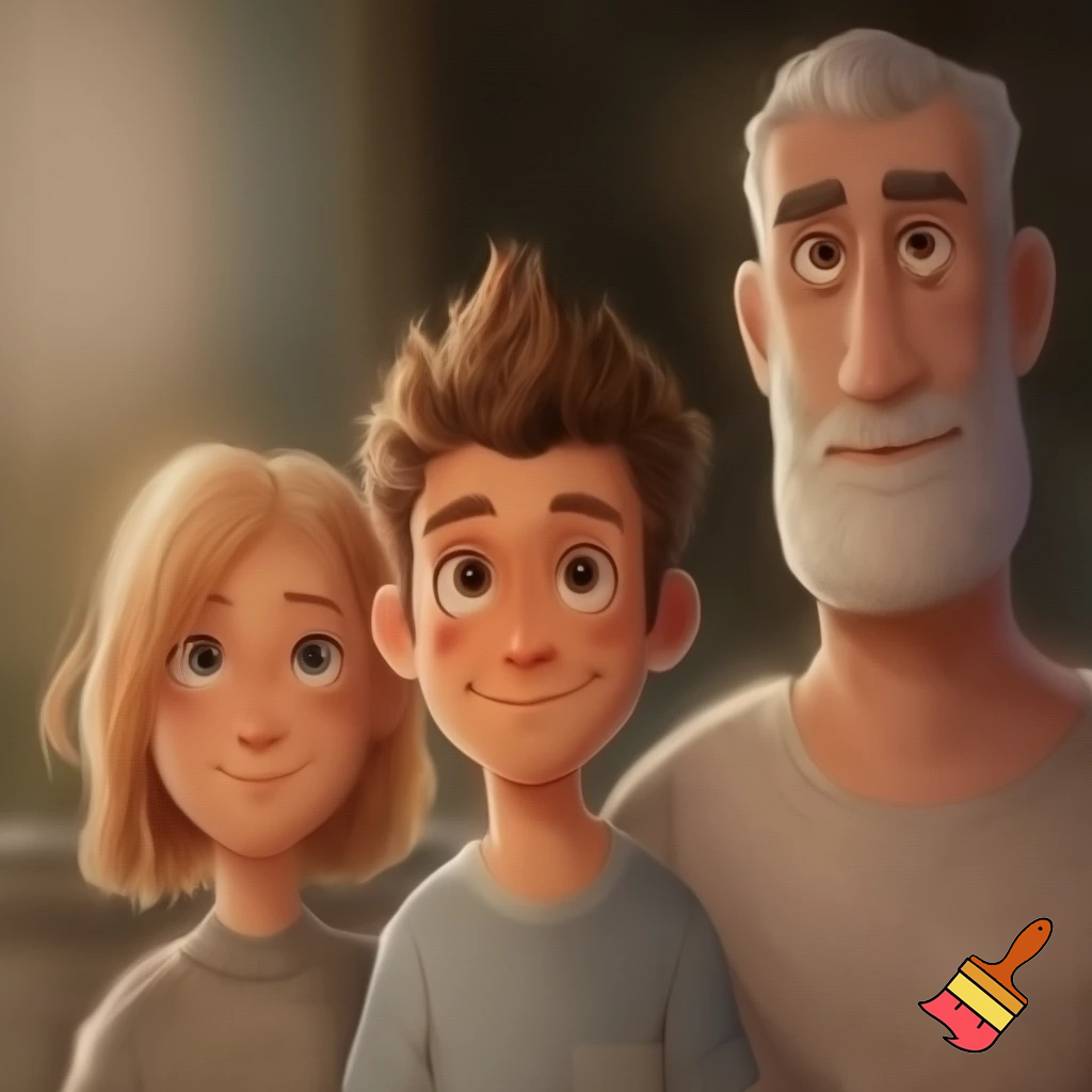 Ben had short spiky hair with short upper bits brown hair 13 year old overweight his sister is olive 7 year old blonde hair and his parents silver family
