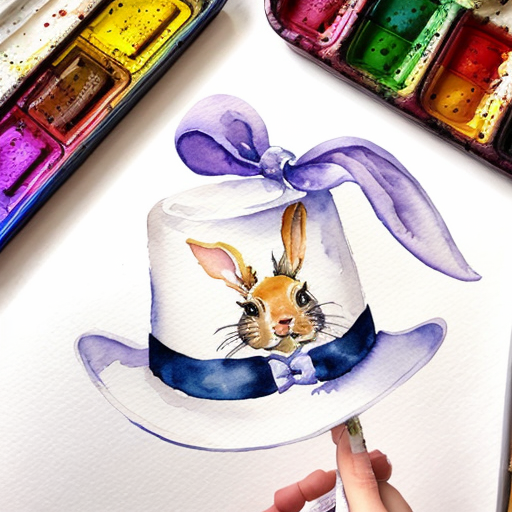 Easter bunny top hat headband, purple and white gold and silver