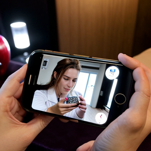 Goretzka play game on apple phone and Vanessa play game on apple phone at the hotel 