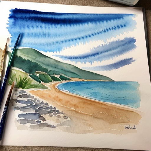 Pour un élève de seconde en TP de SVT, propose une illustration d’un paysage de bordure de mer, il y a 250 millions d’années, sans éléments
modernes ni humains. J’attends que l’image soit réaliste et scientifiquement cohérente