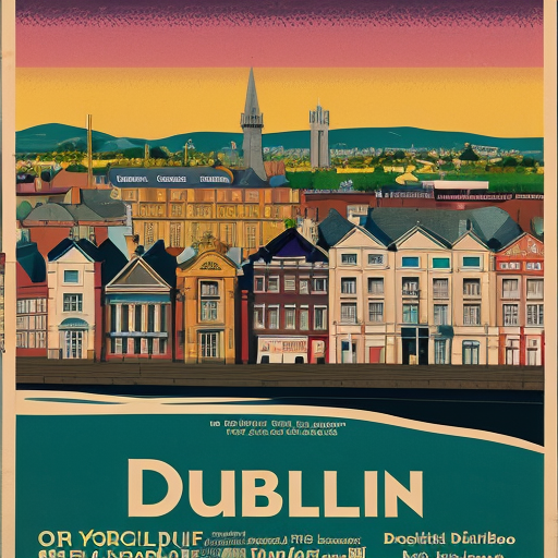 a poster for a trip to dublin