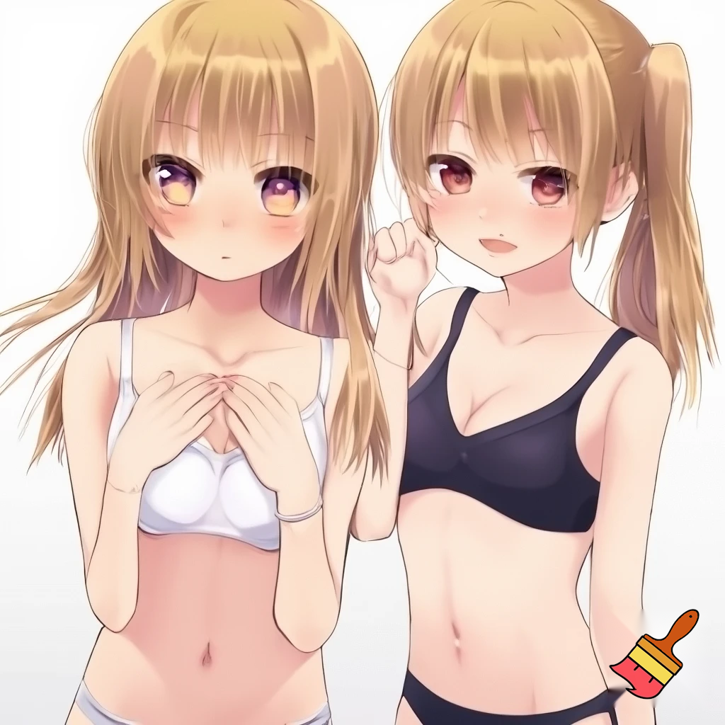 Anime girl so cool and cute with cool underwear clothes