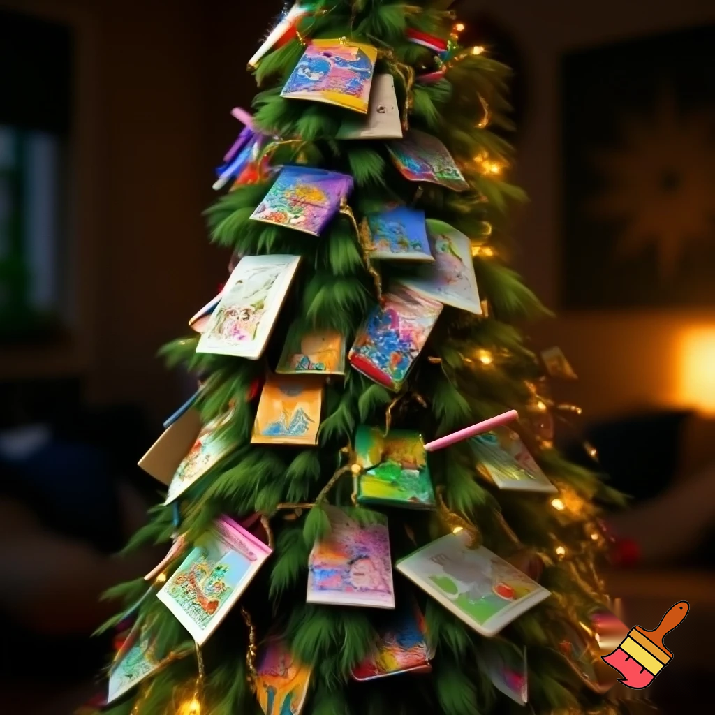 colouring box Christmas tree