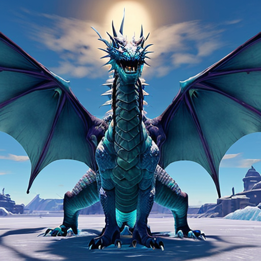 A cool image of Nydra the ice dragon from BOTW please