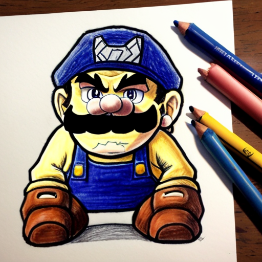 Draw yourself fighting wario
