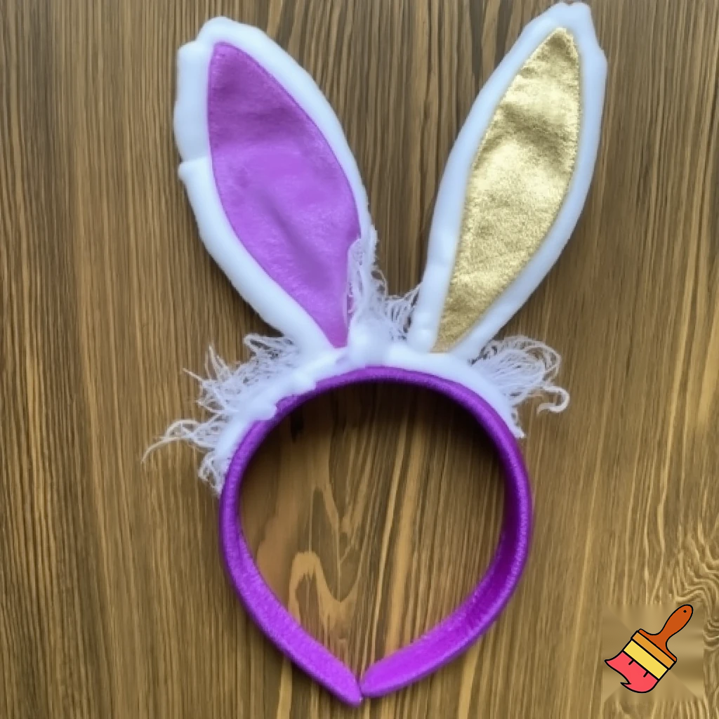 Easter top hat headband Easter bunny headband, purple and white with gold Easter top hat headband and fabric velvet and fabric velvet top head headband top hat headband