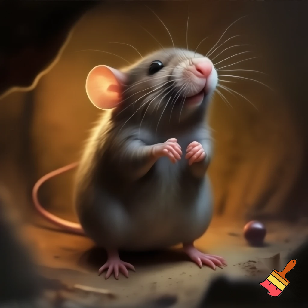 Rat standing up showing gratitude 