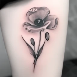 august birth flower tattoo
