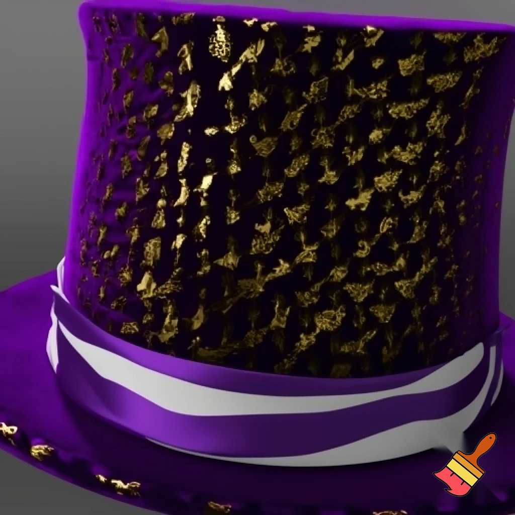 Purple and gold top hat velvet glitter gold purple purple and white purple and white