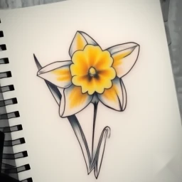 march birth flower tattoo