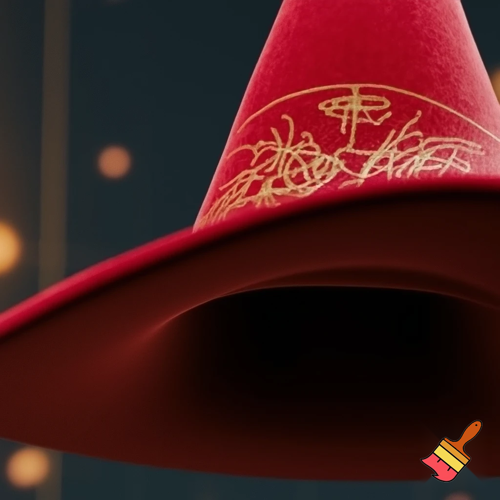 Christmas wizard hat red magic trick