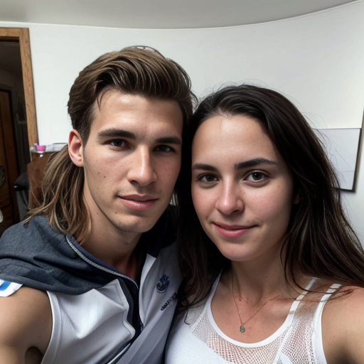 Goretzka and Vanessa at the house