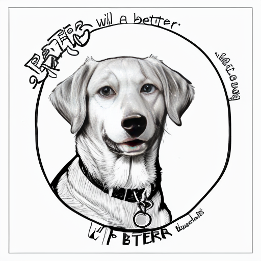 draw a graphic using text only on a clear background saying' LIFE is BETTER with a DOG'