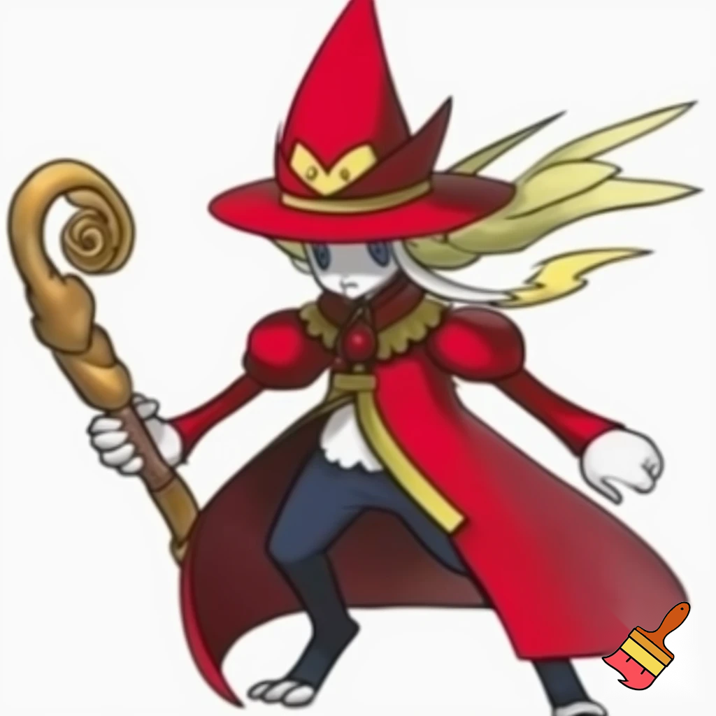 The pokemon "Ledian" dressed as a red mage from Final Fantasy 14