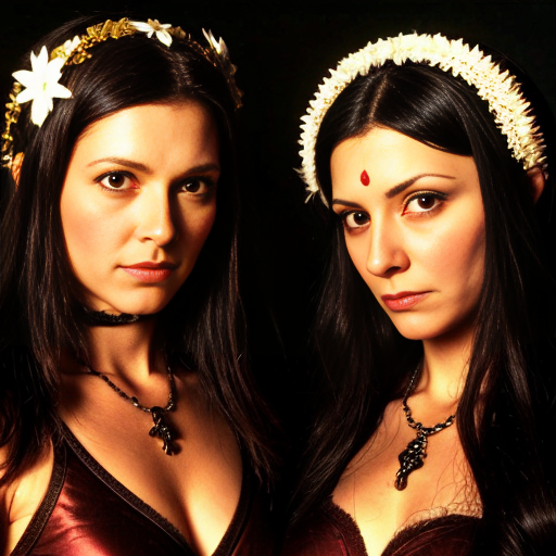 Picture of  the faces of the goddesses Lilith Kali and Brigid 