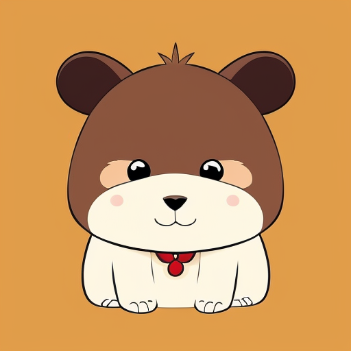 bear kangroo hybrid line art cartoon style line art
