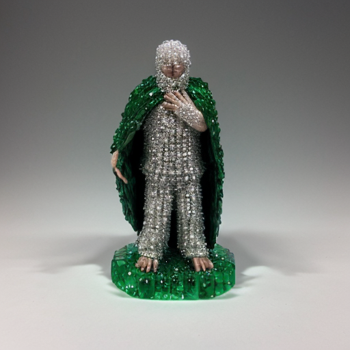 A tree man covered in crystals