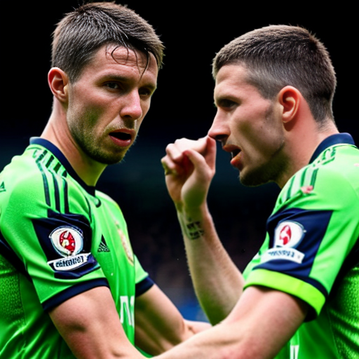 make a real life picture of michael carrick disscussing tactics with his assistant
