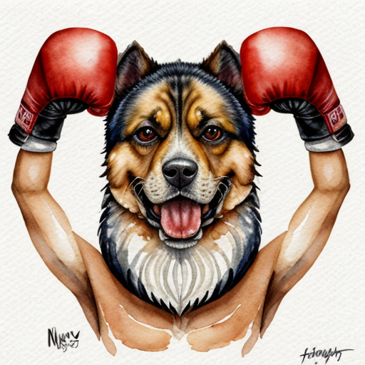 deadly dog,sharp teeth, blood driping, face tats, nose ring,navey bluey prisenor fit mug shot boxing gloves
