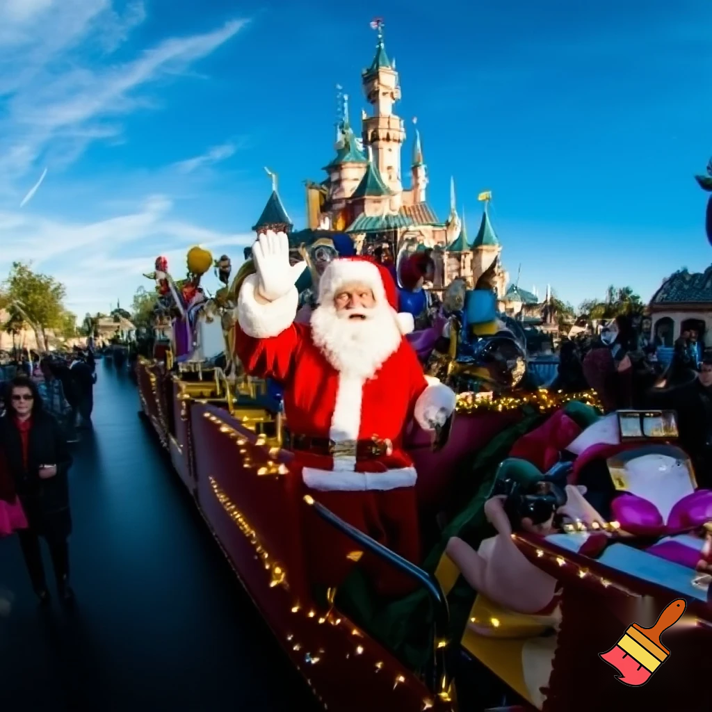 Santa Claus, France parade Paris Disneyland