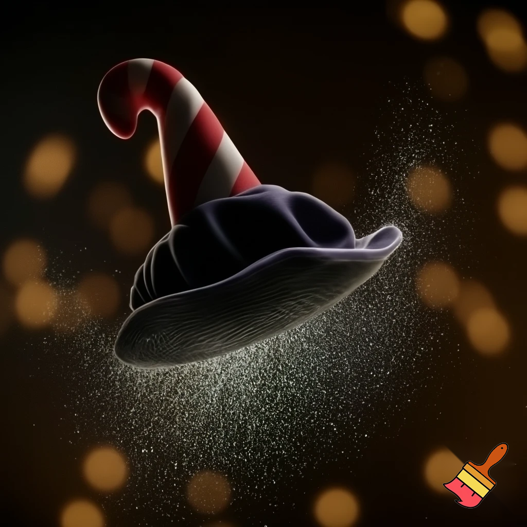 Christmas wizard hat red magic trick