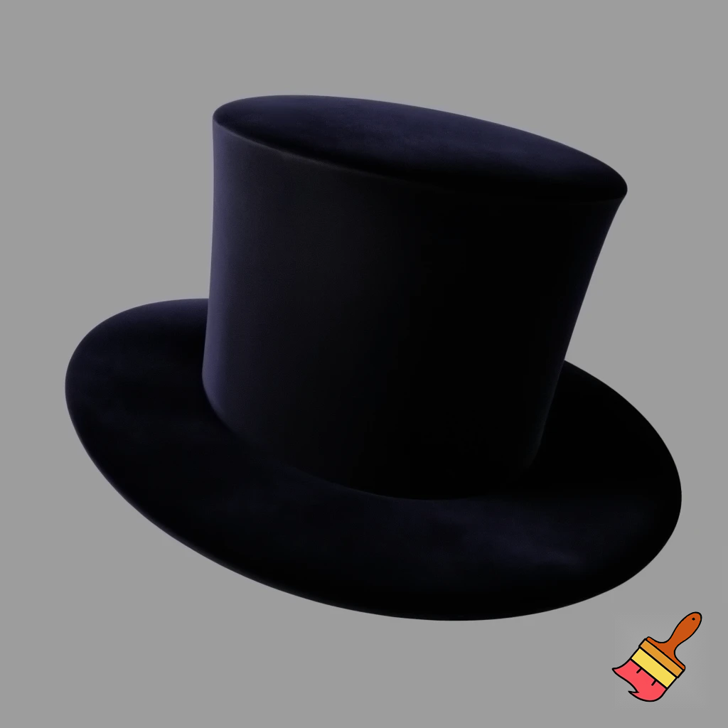 Melbourne Cup top hat velvet
A dark black top hat