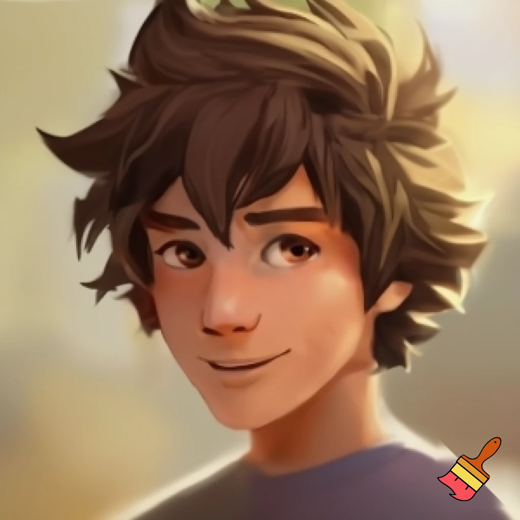 Boy teenager spiky brown hair
