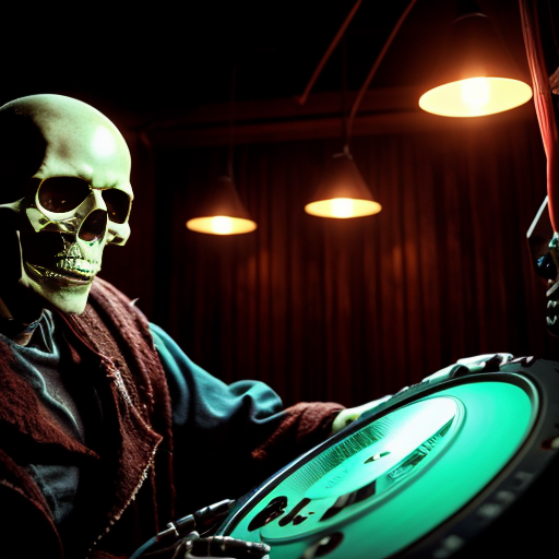 A terrifying, multi-armed supernatural entity with a skeletal, cross-marked forehead, draped in tattered, swirling dark robes, levitating in the center of the frame.
Setting: A retro-futuristic, claustrophobic corridor with wood-paneled walls and glowing circular light fixtures, integrated with vintage 1970s audio reel-to-reel tape recorders and computer consoles.
Atmosphere & Lighting: Dim, moody, cinematic lighting, intense orange and teal color grading, volumetric haze, deep shadows, dark ambient aesthetic.
Technical/Style: Photorealistic, 35mm film still, grainy texture, high dynamic range, sharp focus on the entity, shallow depth of field, captured on a vintage camera, 8k resolution, highly detailed textures