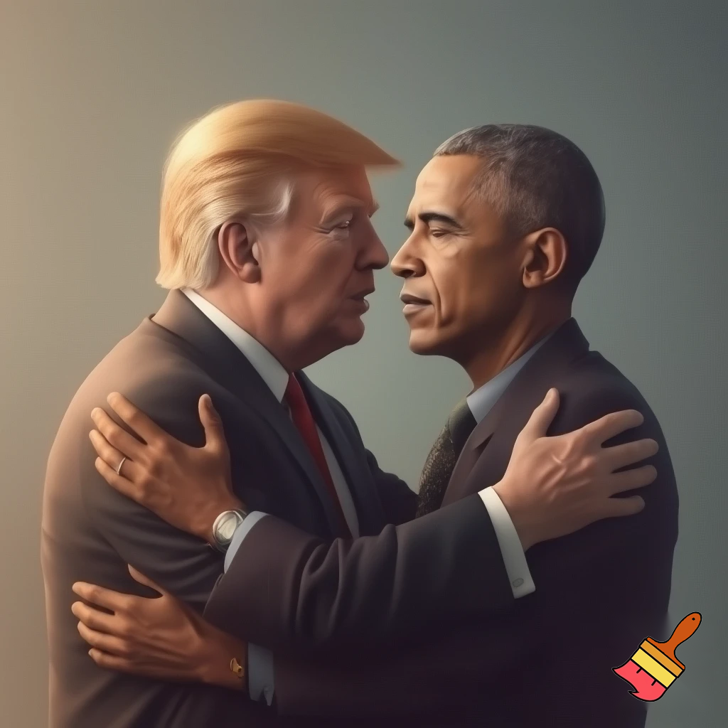 Make President Trump kiss Obama
