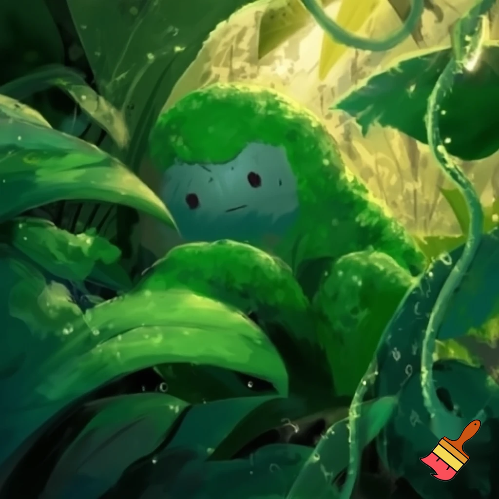 make a which is in green color in jungel
