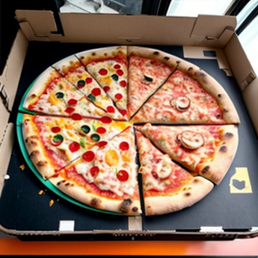 train made to look like pizza