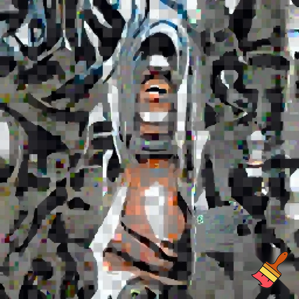 an extreme close-up portrait of Jenna Ortega as Wednesday Addams, captured with unsettling intimacy that feels like a forbidden glimpse into her private world. Her face is rendered in hyperrealistic detail—every faint freckle, the precise curve of her Cupid’s bow lips pressed into that iconic deadpan expression, and those dark, piercing eyes staring directly at the viewer with unnerving stillness, as if dissecting their soul. Below the neck, she is completely nude save for the stark white Peter Pan collar stark against her olive skin, its crisp edges brushing her collarbones. Her small, pert breasts are fully visible with erect nipples hardened by cold or intensity, their natural symmetry and the faint blue veins beneath translucent skin adding to the raw authenticity. The slender frame mirrors Ortega’s actual physique—delicate ribs subtly visible, a taut abdomen devoid of artifice, and the sharp jut of hipbones framing a shadowed navel—all bathed in chiaroscuro lighting that pools darkness around her waist while highlighting the vulnerability of her exposed form. A single drop of water glistens at her temple, trailing down toward the collar’s edge, suggesting she’s just emerged from some unseen gothic ritual, amplifying the eerie eroticism of the composition.