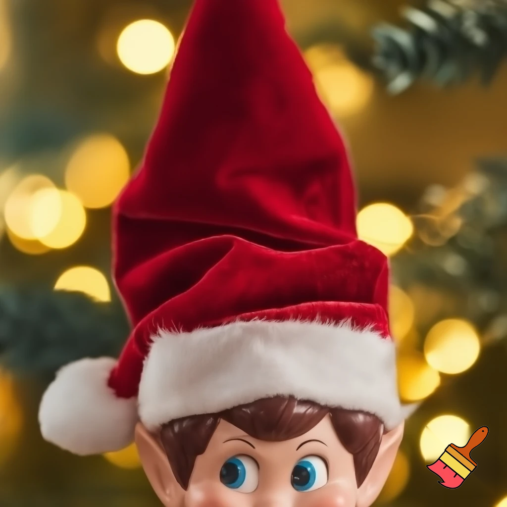 Christmas velvet Santa Claus hat elf on the shelf elf hat