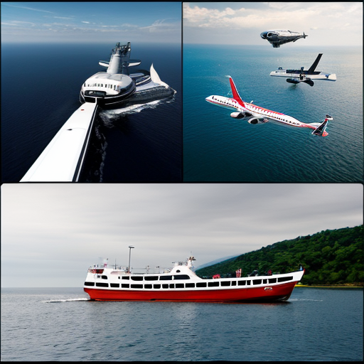 Plane, car, boat, ship, train and helicopter