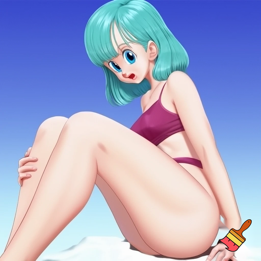 Bulma tutta nuda con le gambe